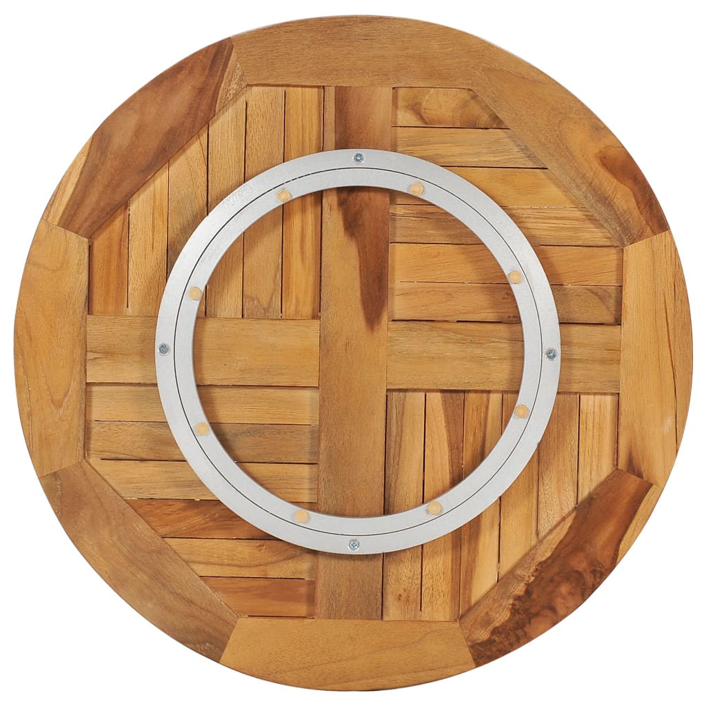 roterende serveringsplade massivt teaktræ