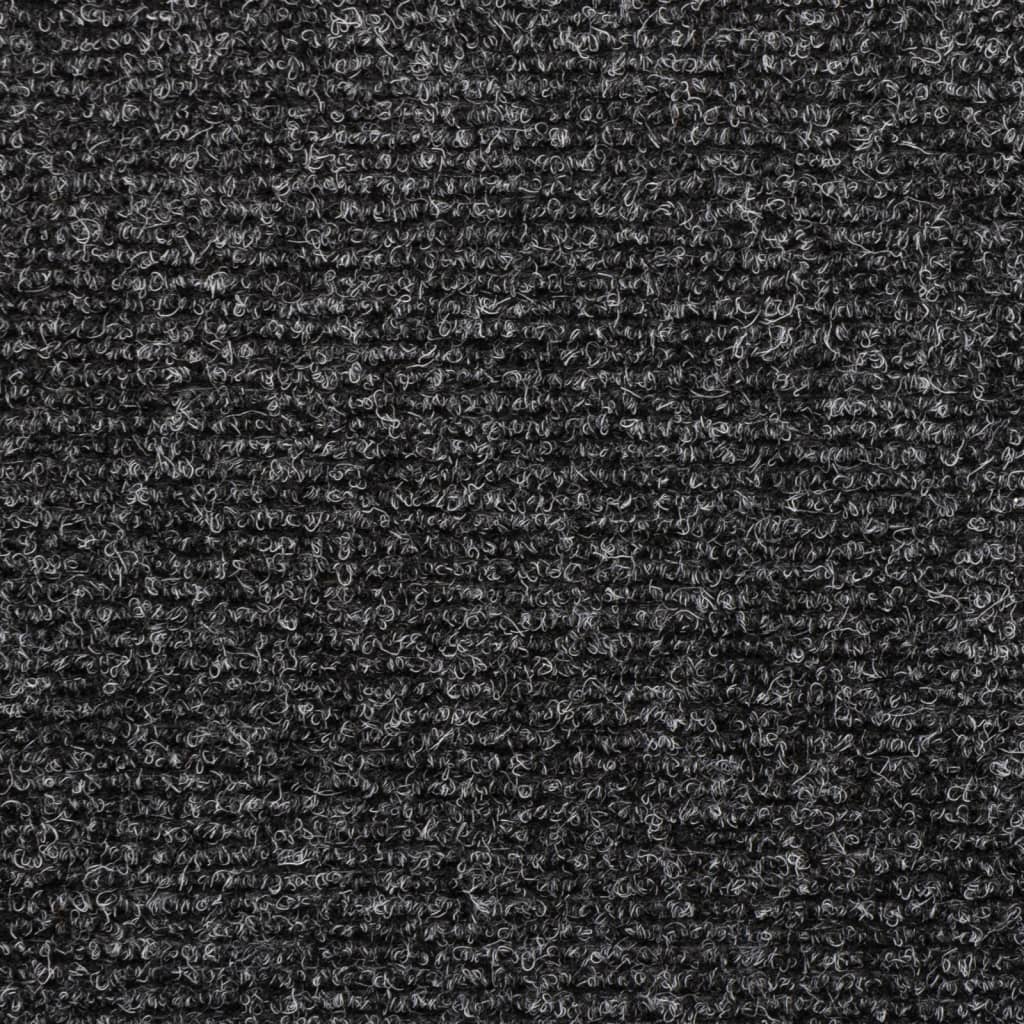 trappemåtter selvklæbende 15 stk. 65x21x4 cm mørkegrå rektangulær kant