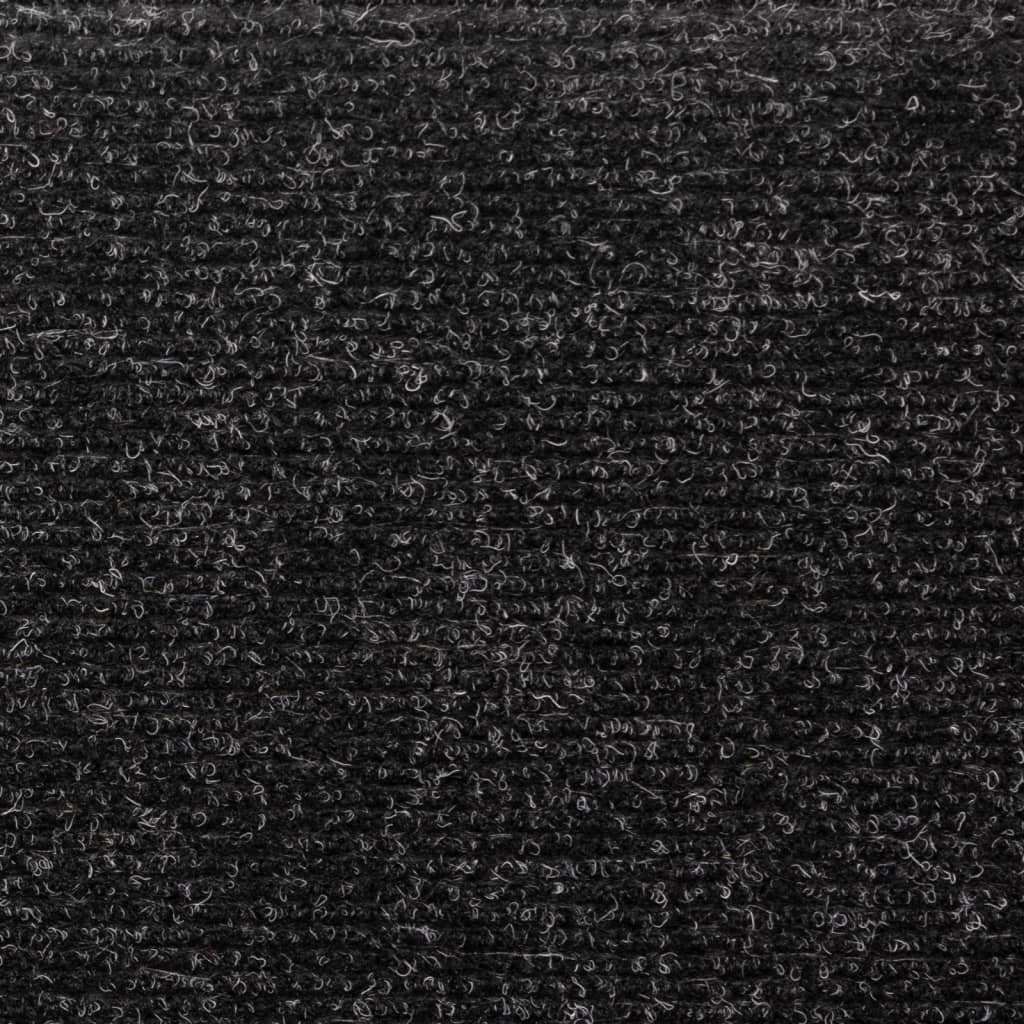 trappemåtter selvklæbende 15 stk. 65x21x4 cm sorte rektangulære kant
