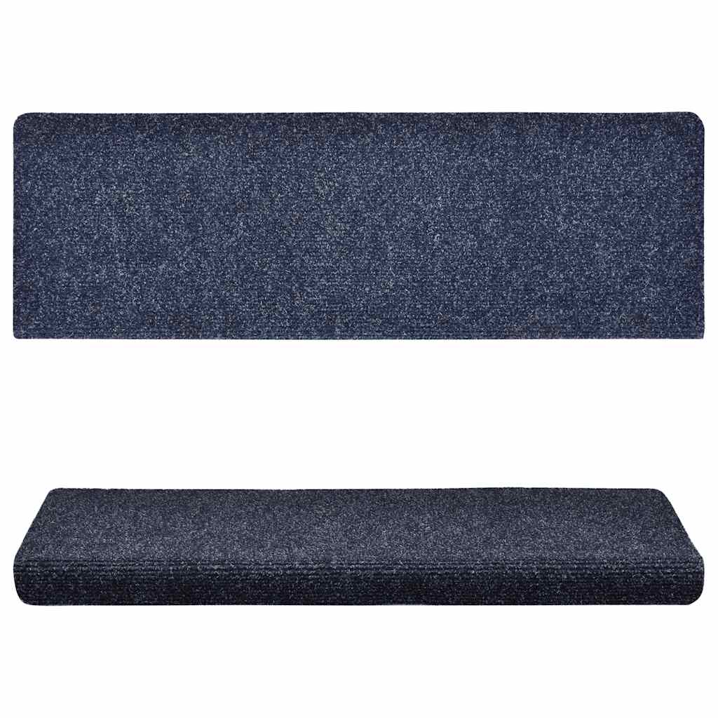 trappemåtter selvklæbende 15 stk. 65x21x4 cm blå rektangulær kant