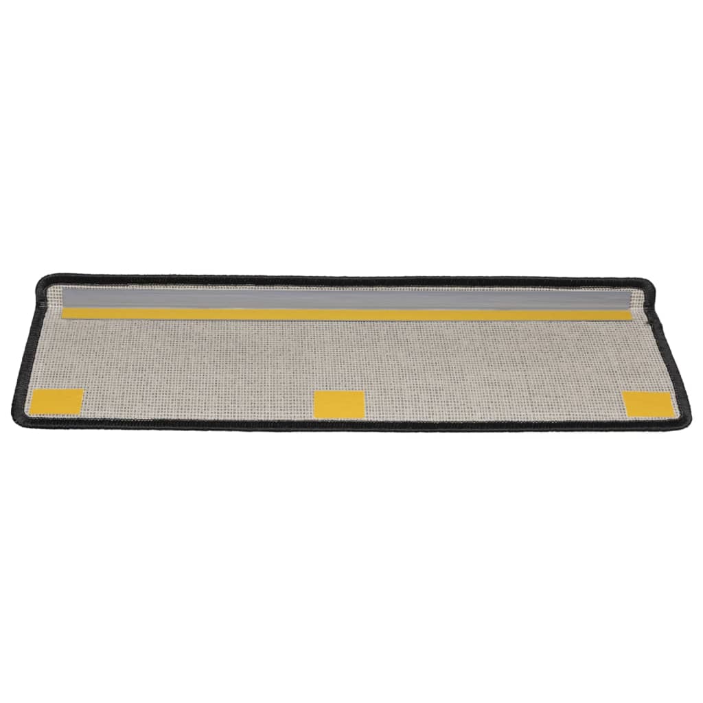 trappemåtter 15 stk. 65x21x4 cm antracit rektangulær kant