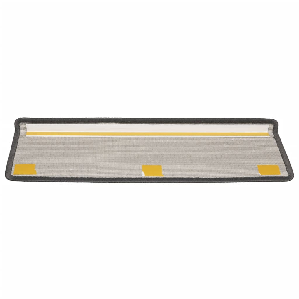 trappemåtter 15 stk. 65x21x4 cm mørkegrå rektangulær kant