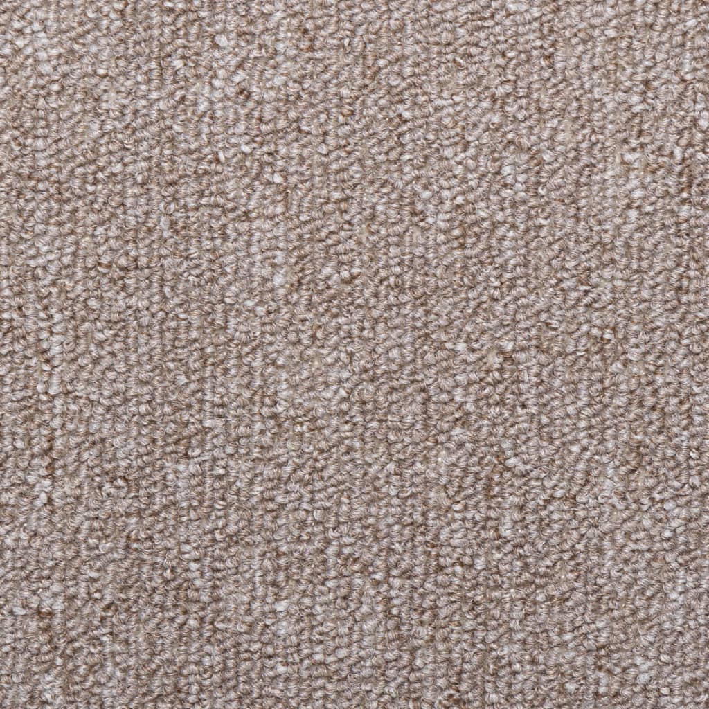 trappemåtter 15 stk. 65x21x4 cm lysebrune rektangulære kanter