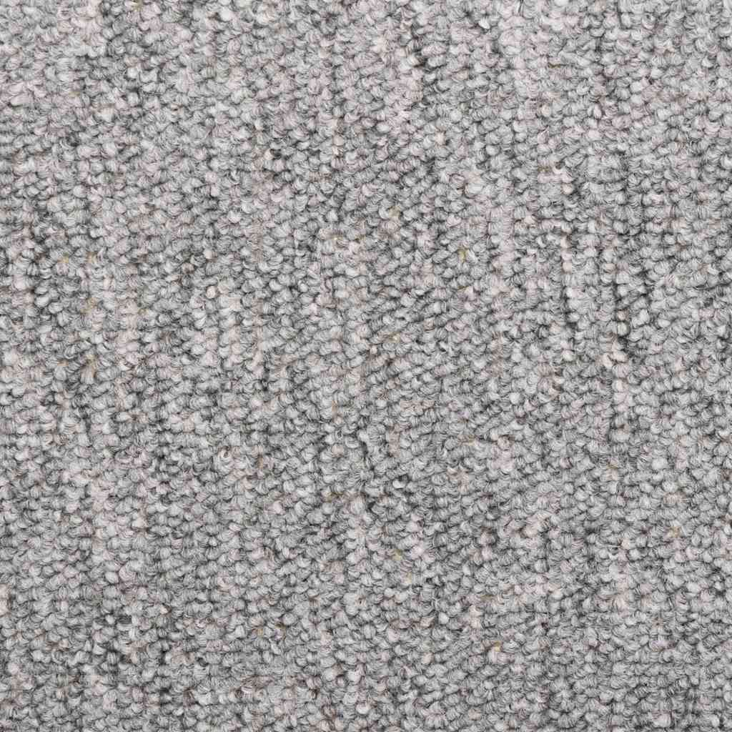trappemåtter 15 stk. 65x21x4 cm lysegrå rektangulær kant
