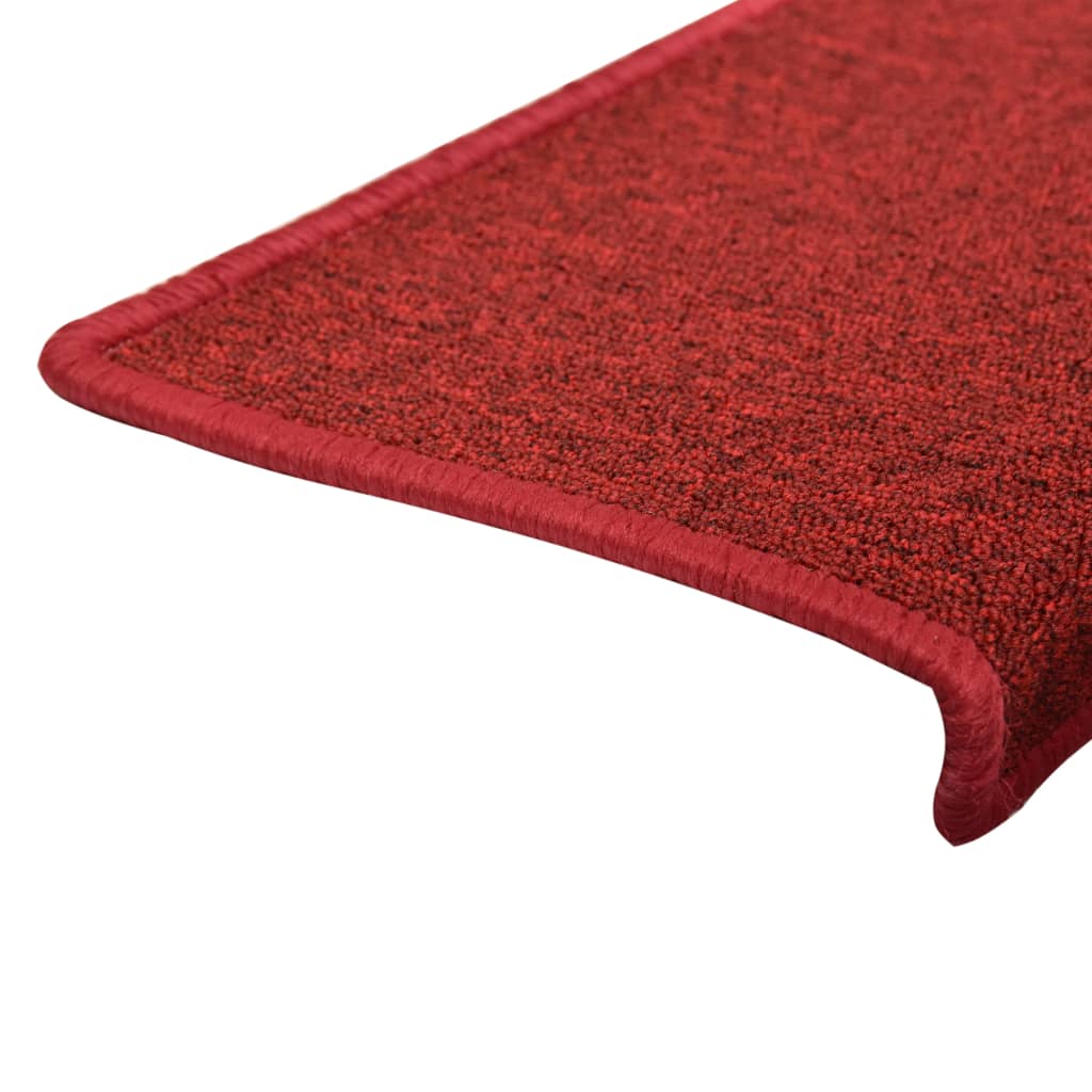 trappemåtter 15 stk. 65x21x4 cm rød rektangulær kant