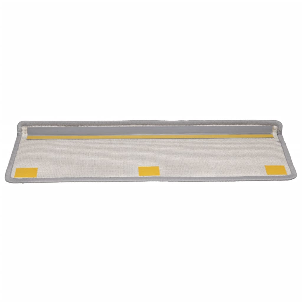 trappemåtter 15 stk. 65x21x4 cm grå rektangulær kant