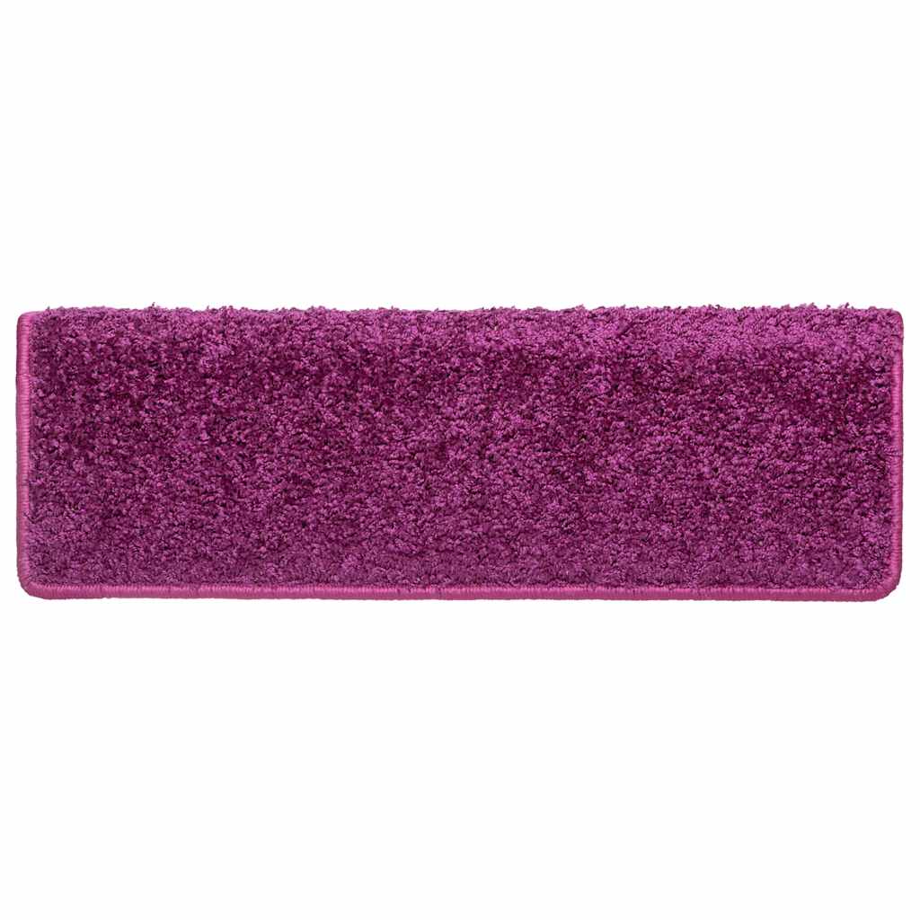 trappemåtter 15 stk. 65x21x4 cm violet rektangulær kant