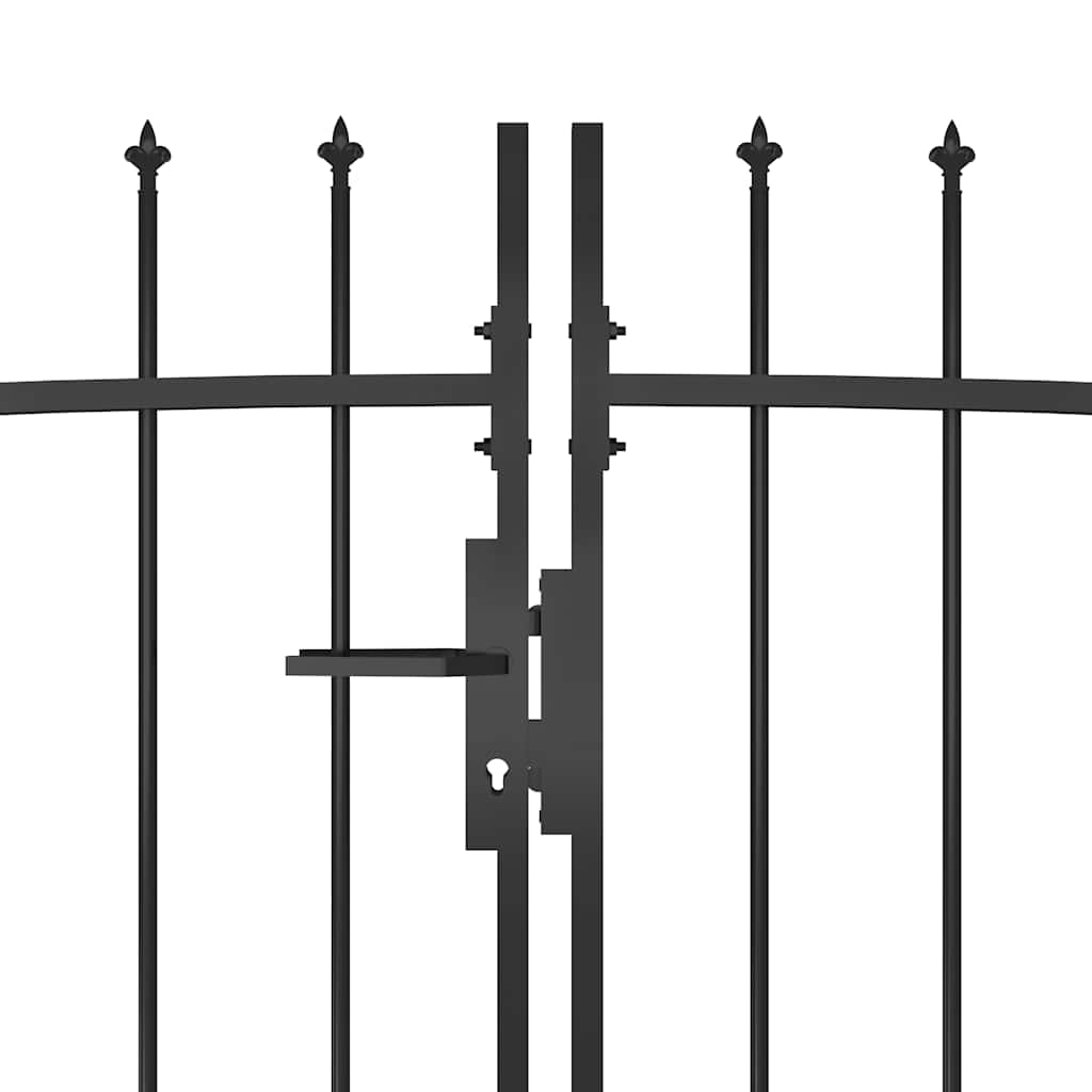 havehegnslåge Woerden med spydtop 5x1 m sort