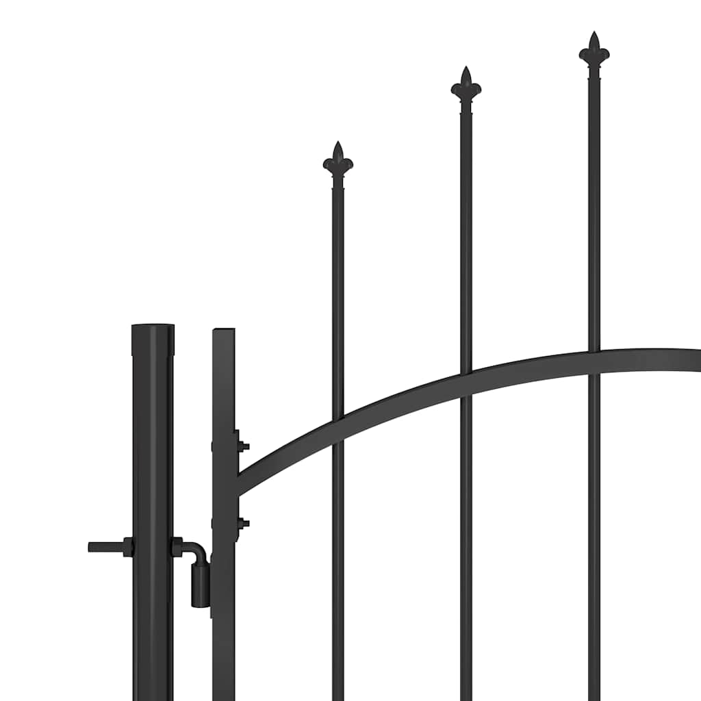 havehegnslåge Woerden med spydtop 5x1,25 m sort