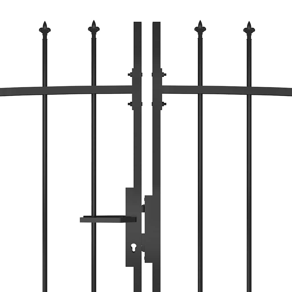 havehegnslåge Woerden med spydtop 5x1,75 m sort