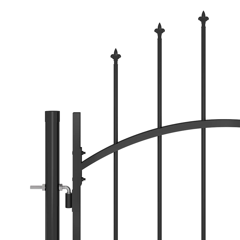 havehegnslåge Woerden med spydtop 5x1,95 m sort