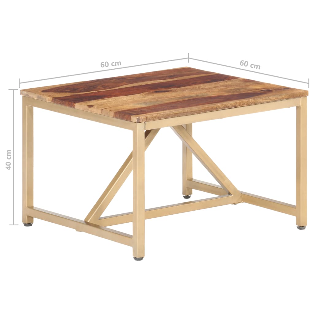 sidebord 60x60x40 cm massivt træ