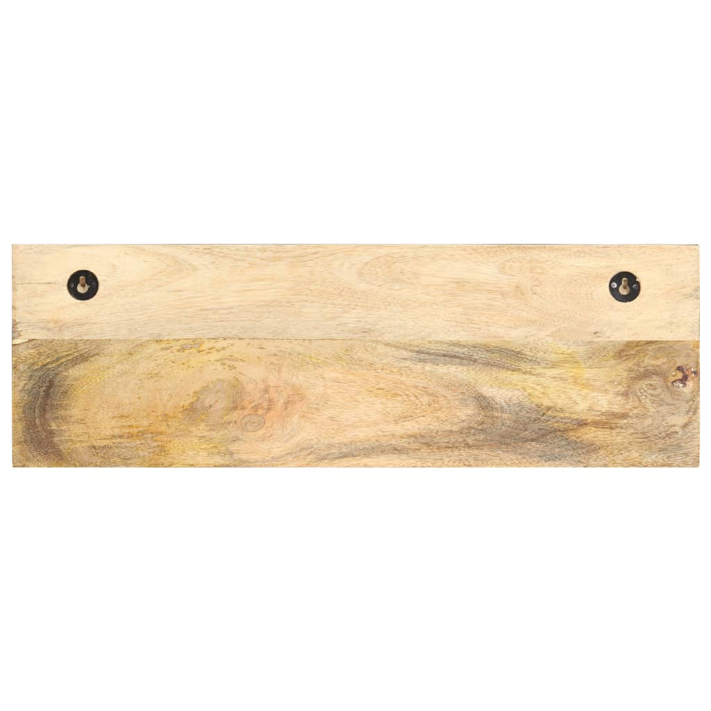 væghængt knagerække 60x15x20 cm massivt ru mangotræ