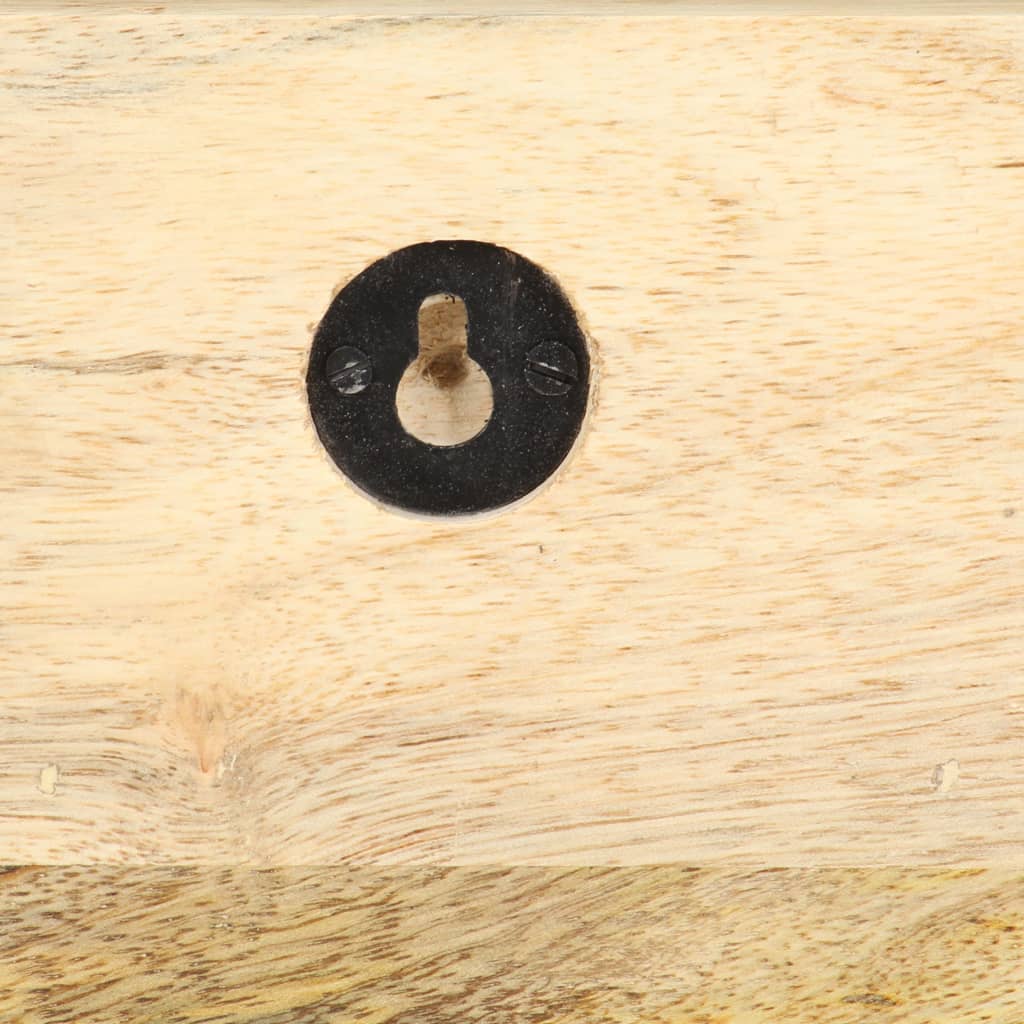 væghængt knagerække 60x15x20 cm massivt ru mangotræ