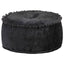 puf 40x20 cm rund velour antracitgrå