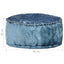 puf 40x20 cm rund velour blå