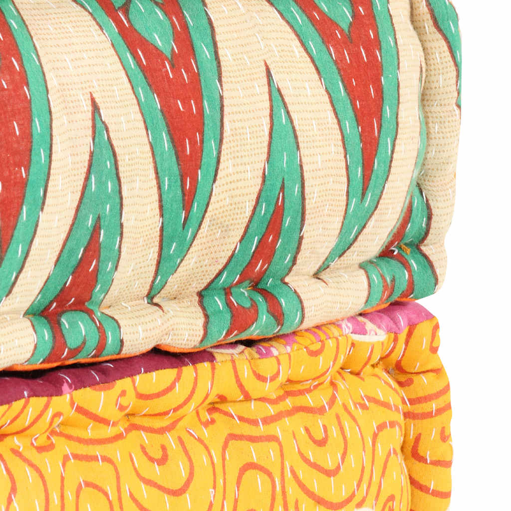 puf med patchwork 60x70x36 cm stof