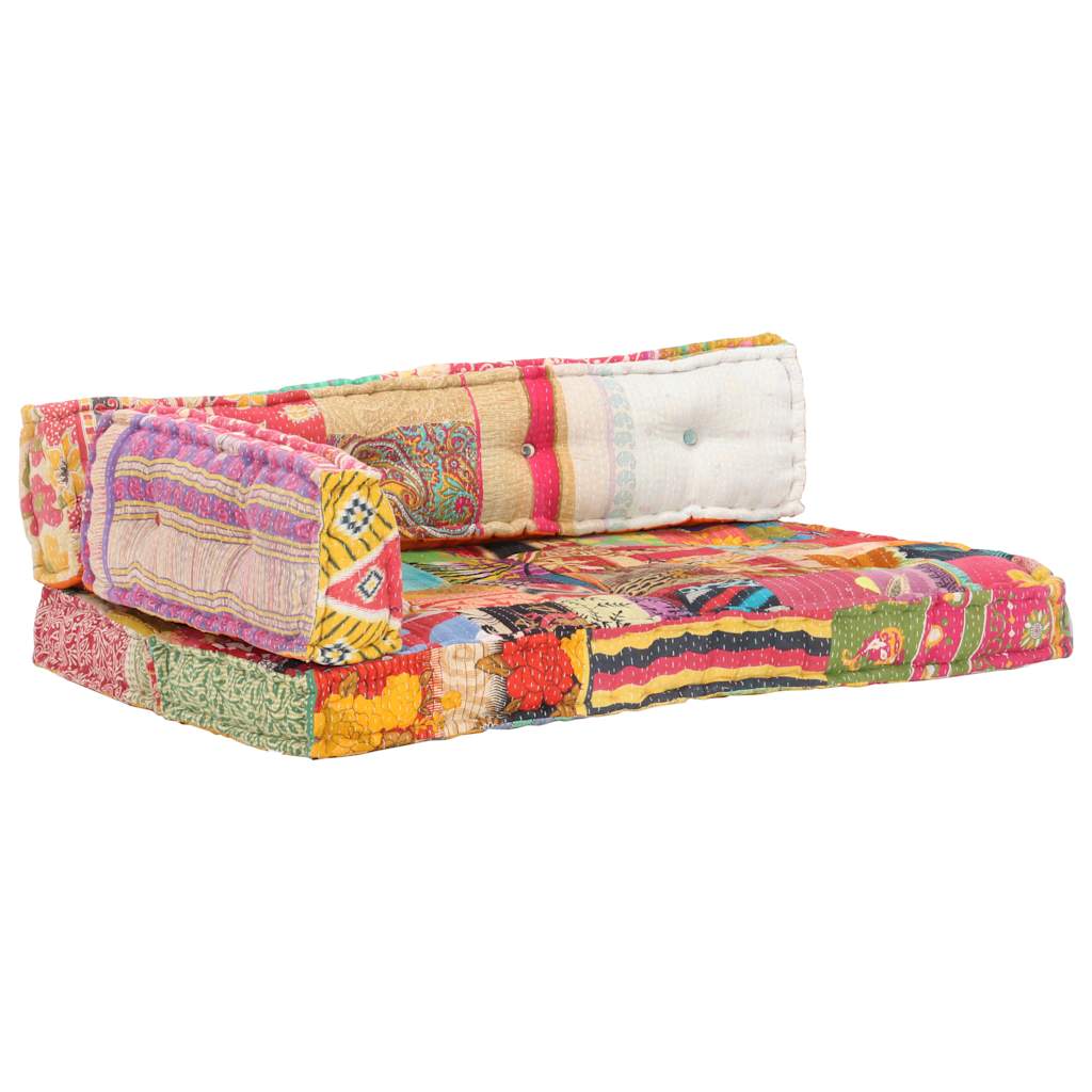 hynde til pallesofa stof patchwork flerfarvet