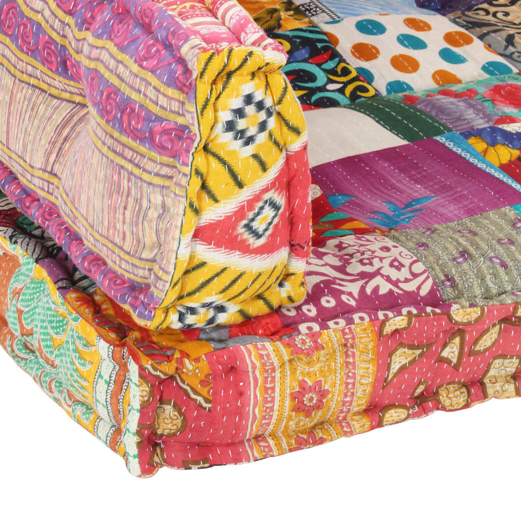 hynde til pallesofa stof patchwork flerfarvet