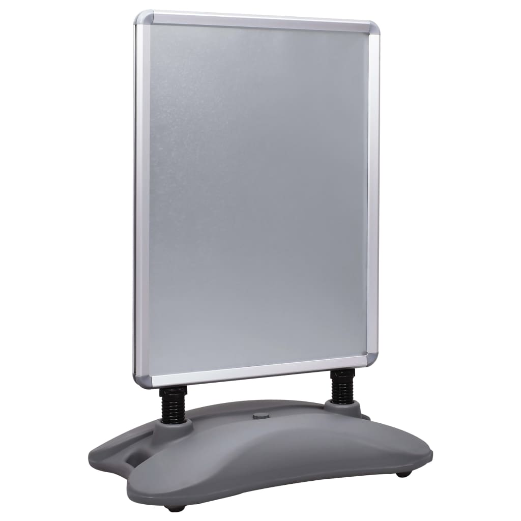 plakatstativ A1 med fod aluminiumslegering grå
