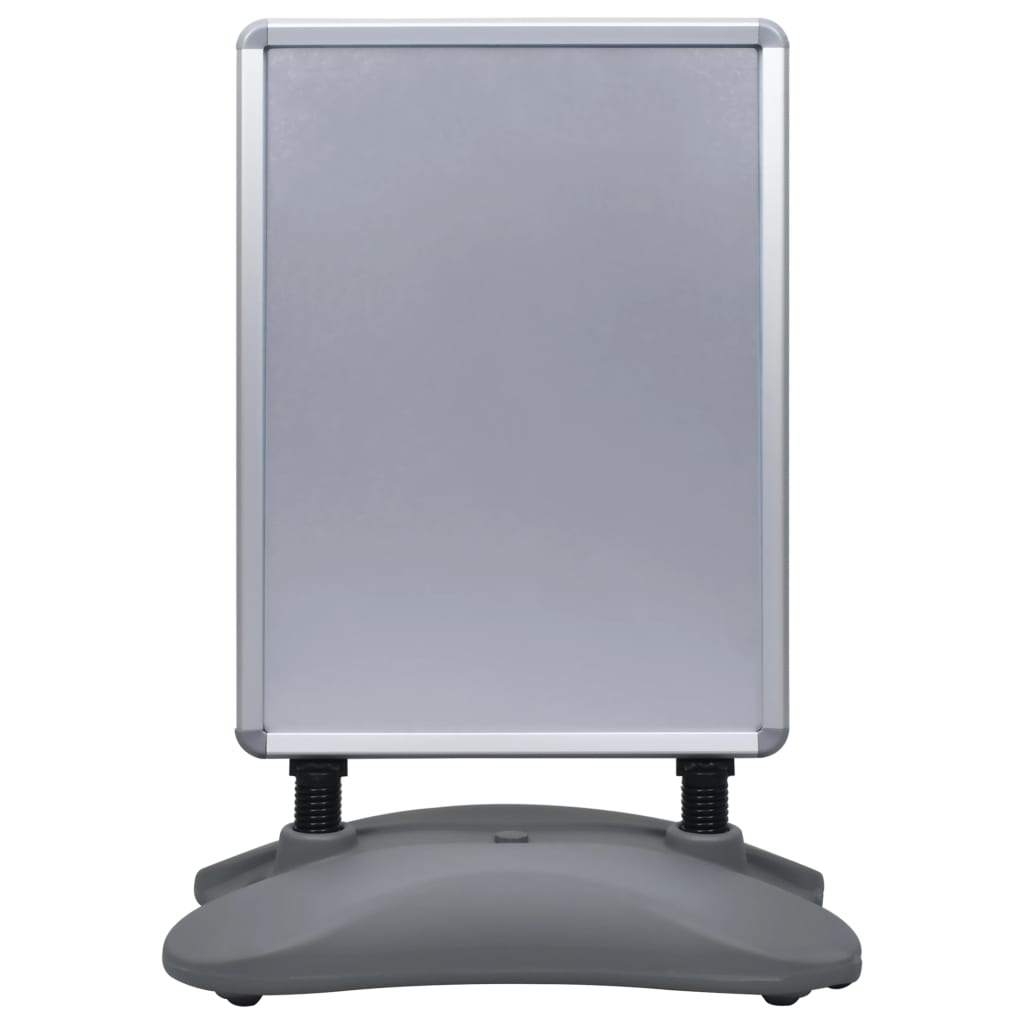 plakatstativ A1 med fod aluminiumslegering grå