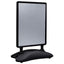 plakatstativ A1 med fod aluminiumslegering sort