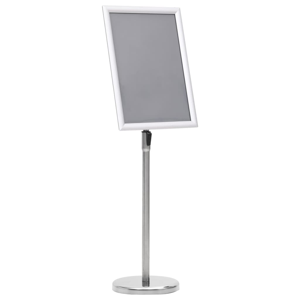 plakatstativ A3 aluminiumslegering sølvfarvet
