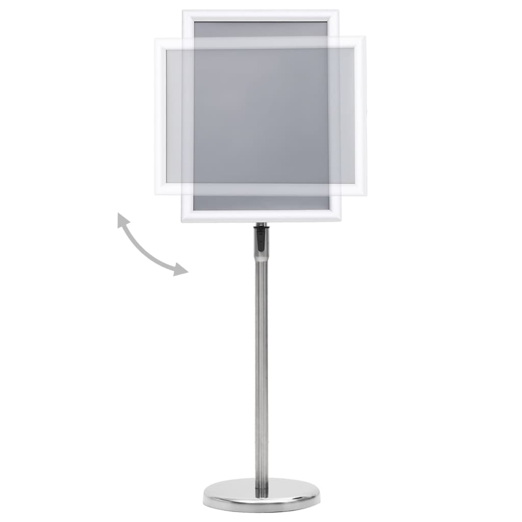 plakatstativ A3 aluminiumslegering sølvfarvet