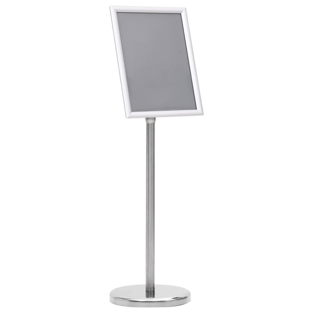 plakatstativ A4 aluminiumslegering sølvfarvet