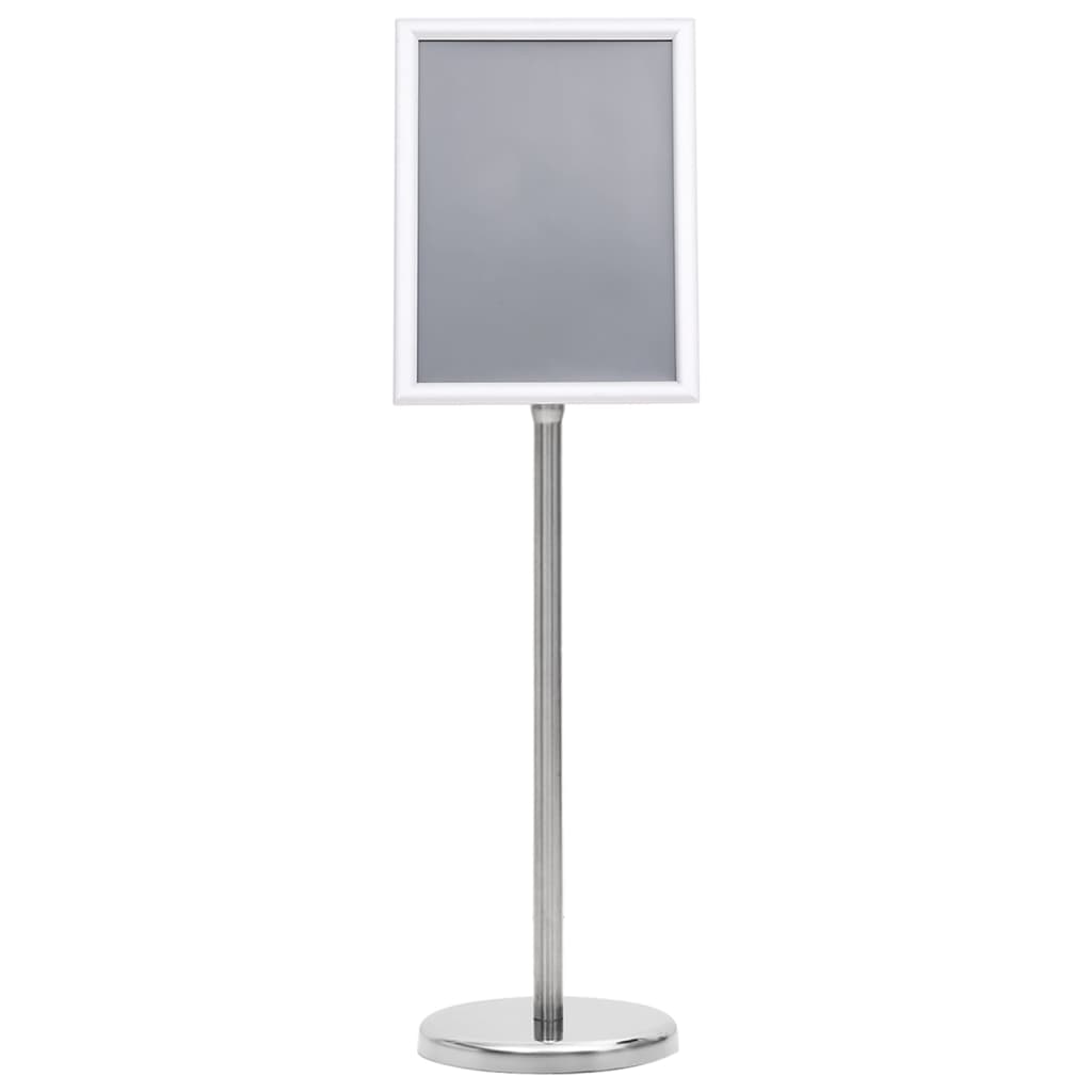 plakatstativ A4 aluminiumslegering sølvfarvet