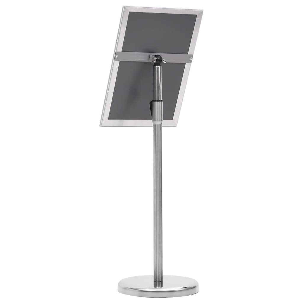 plakatstativ A4 aluminiumslegering sølvfarvet