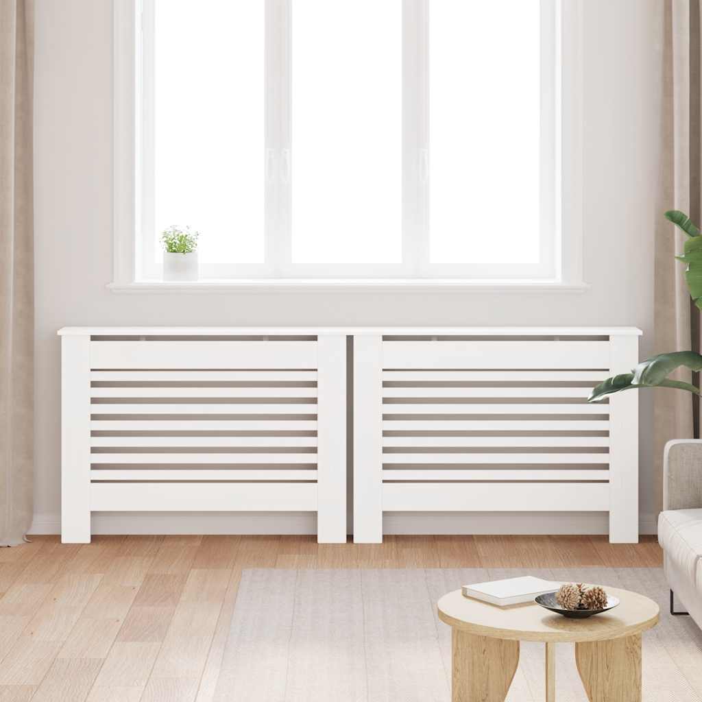 radiatorskjulere 2 stk. 112 x 19 x 81,5 cm MDF hvid