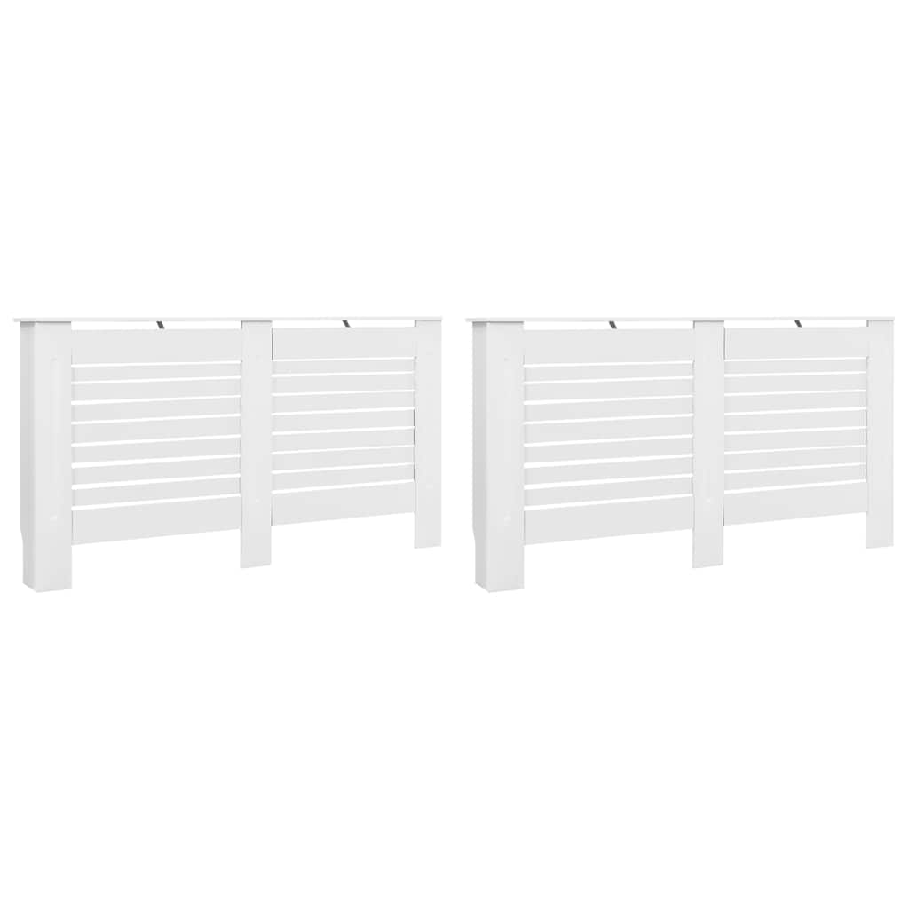 radiatorskjulere 2 stk. 152 x 19 x 81,5 cm MDF hvid