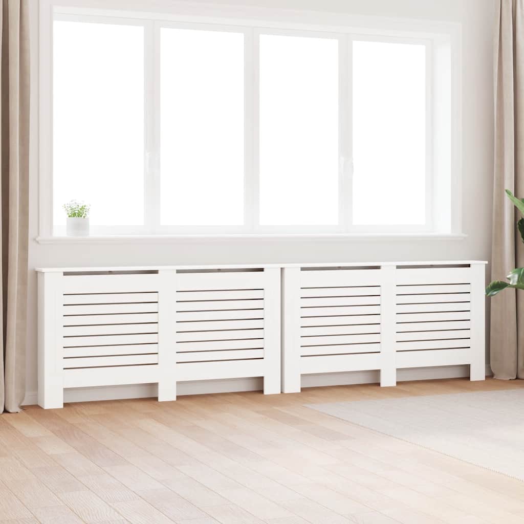 radiatorskjulere 2 stk. 152 x 19 x 81,5 cm MDF hvid
