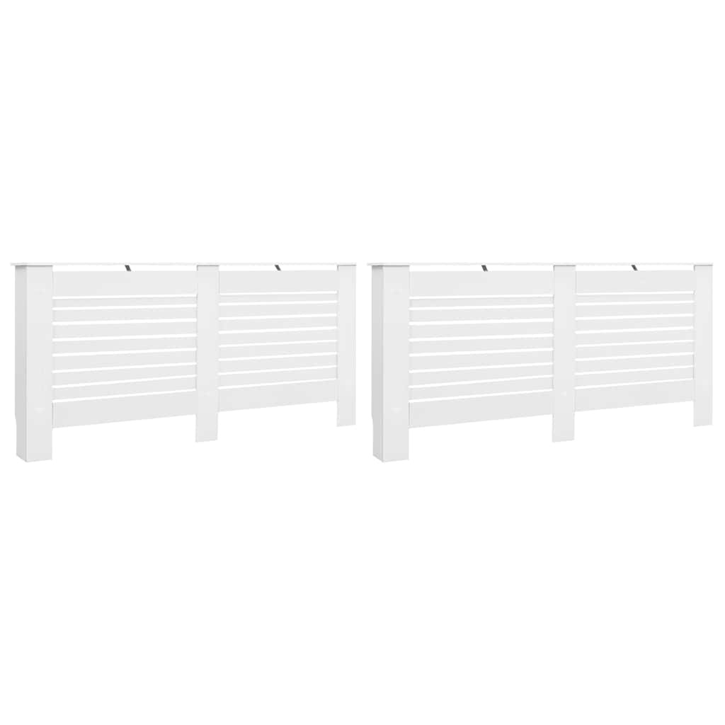 radiatorskjulere 2 stk. 172 x 19 x 81,5 cm MDF hvid
