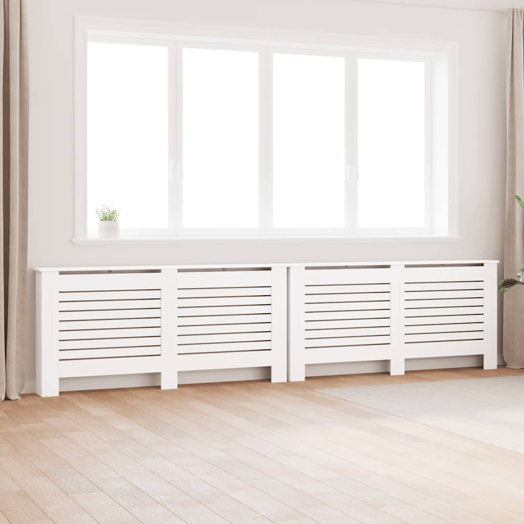 radiatorskjulere 2 stk. 172 x 19 x 81,5 cm MDF hvid