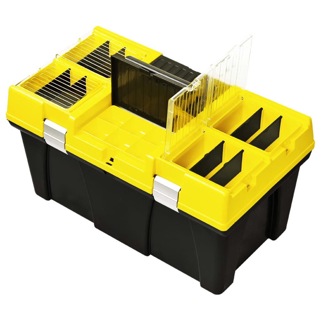 værktøjskasse 595x337x316 mm plastik gul