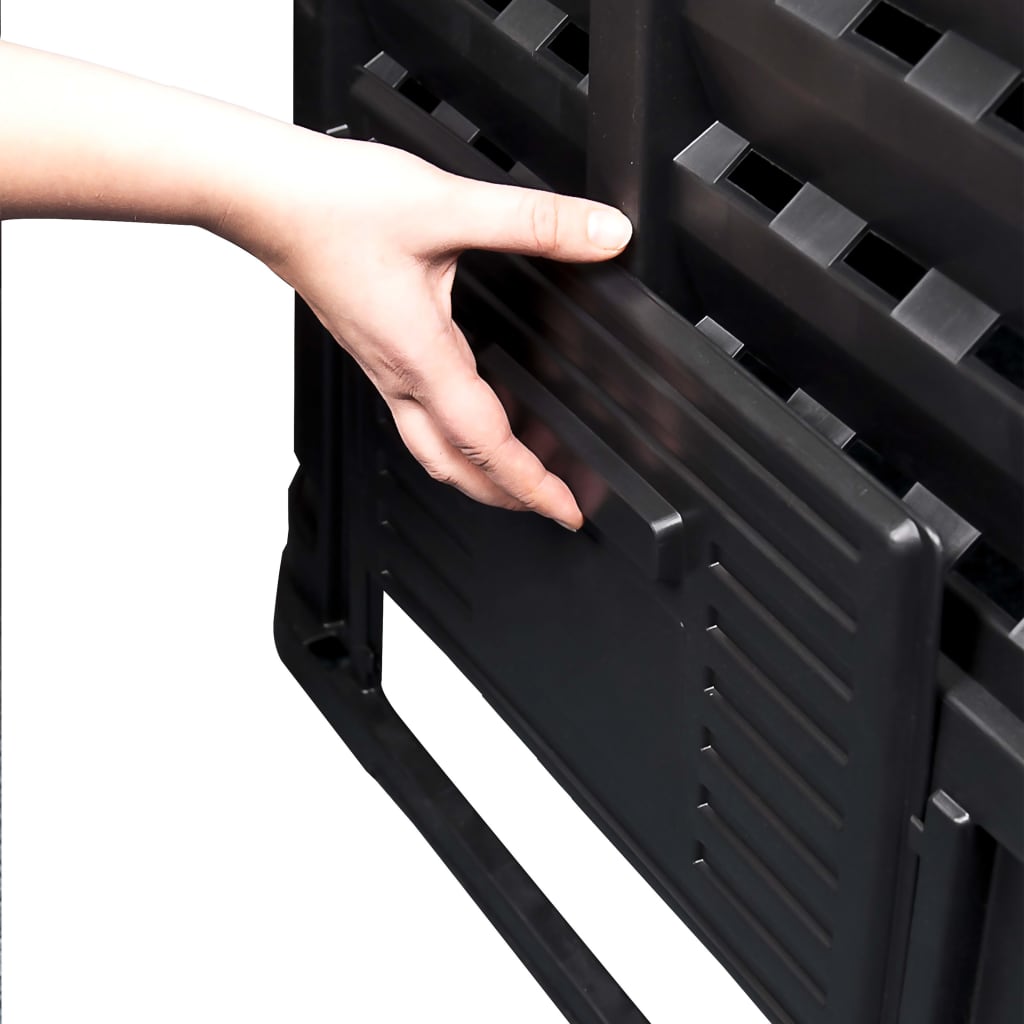 kompostbeholder 68,9x68,9x83,9 cm 360 l sort