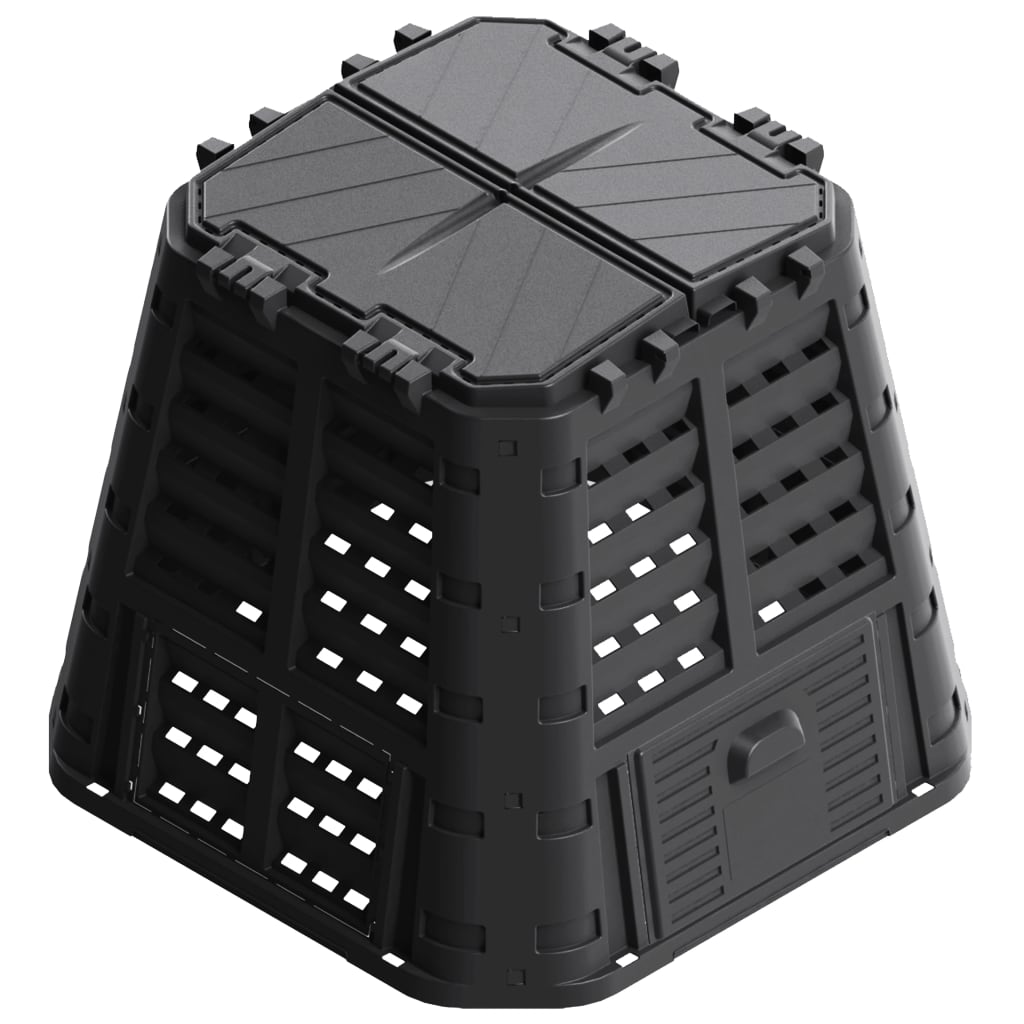 kompostbeholder 93,3x93,3x80 cm 480 l sort