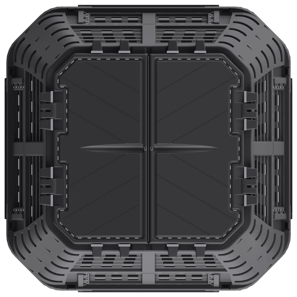 kompostbeholder 93,3x93,3x80 cm 480 l sort