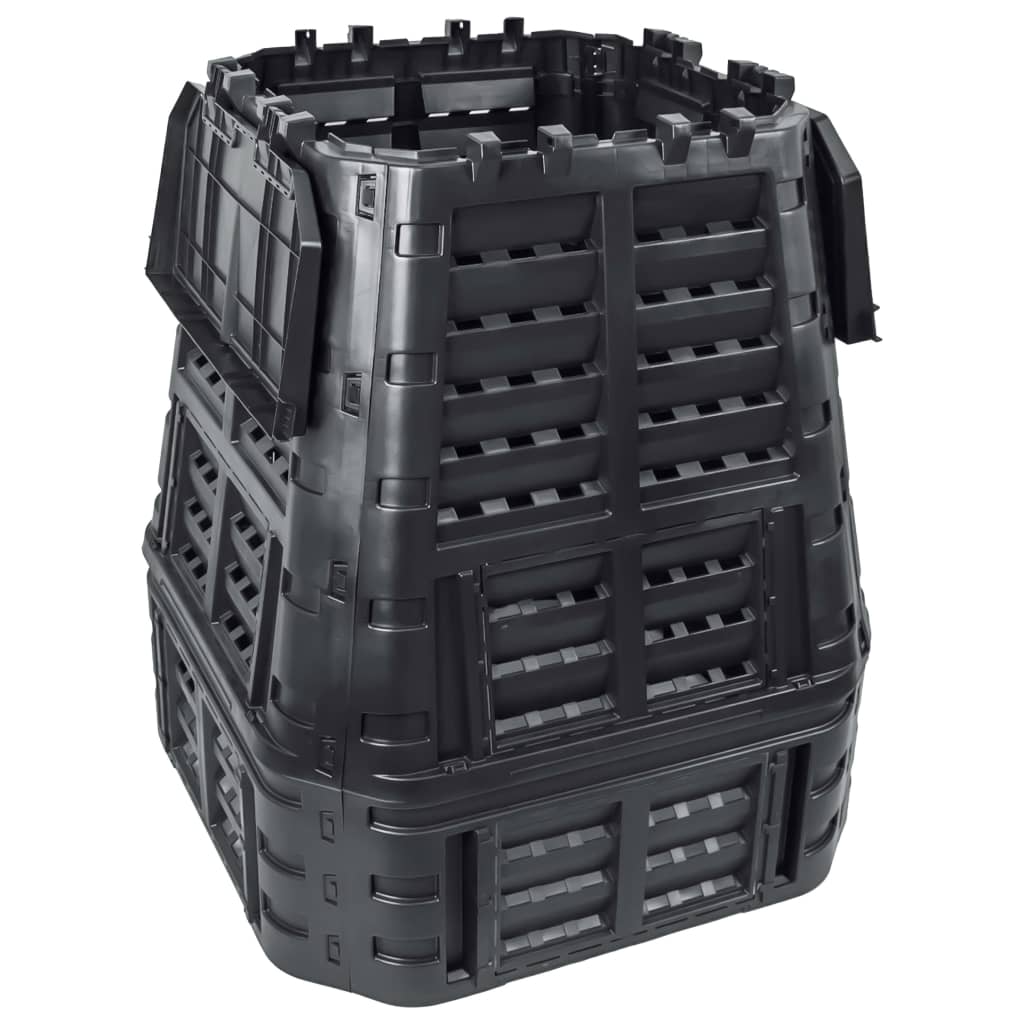 kompostbeholder 93,3x93,3x113 cm 740 l sort