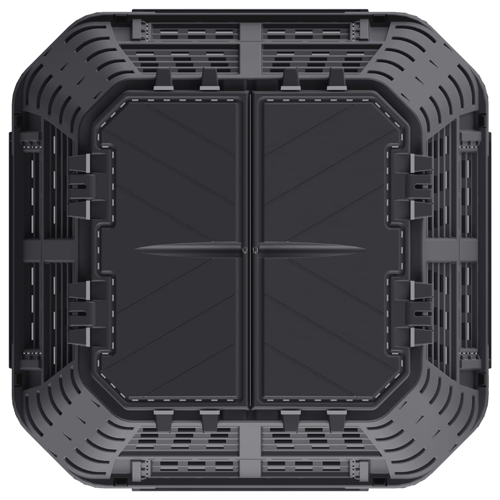 kompostbeholder 93,3x93,3x113 cm 740 l sort