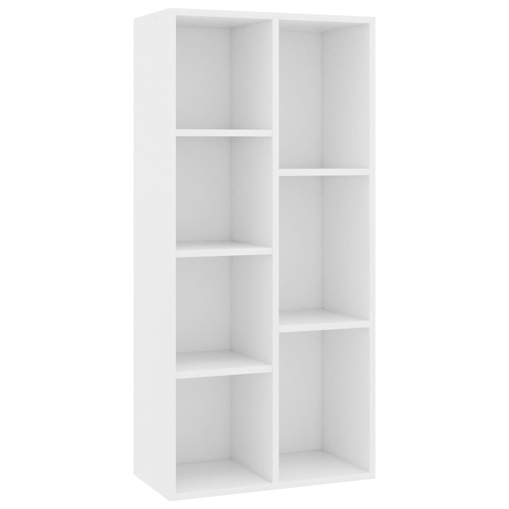 bogreol 50x25x106 cm konstrueret træ hvid