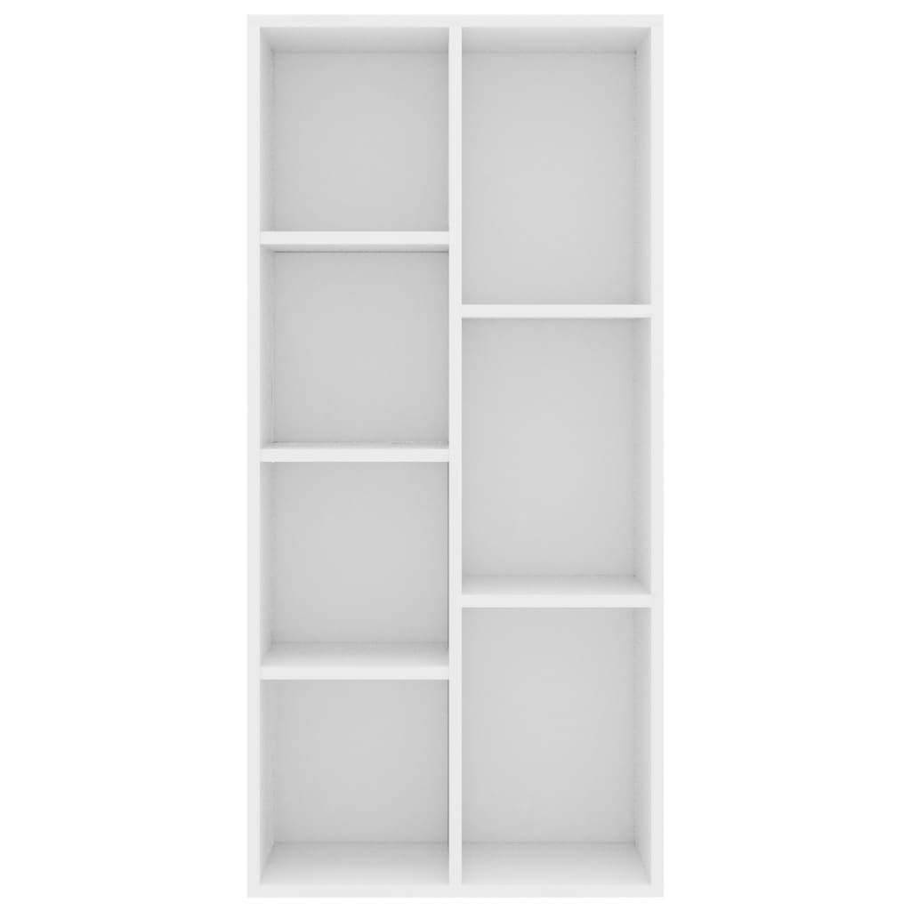 bogreol 50x25x106 cm konstrueret træ hvid