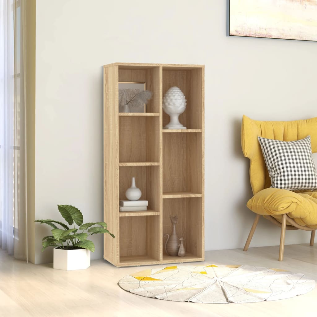 bogreol 50x25x106 cm konstrueret træ sonoma-eg