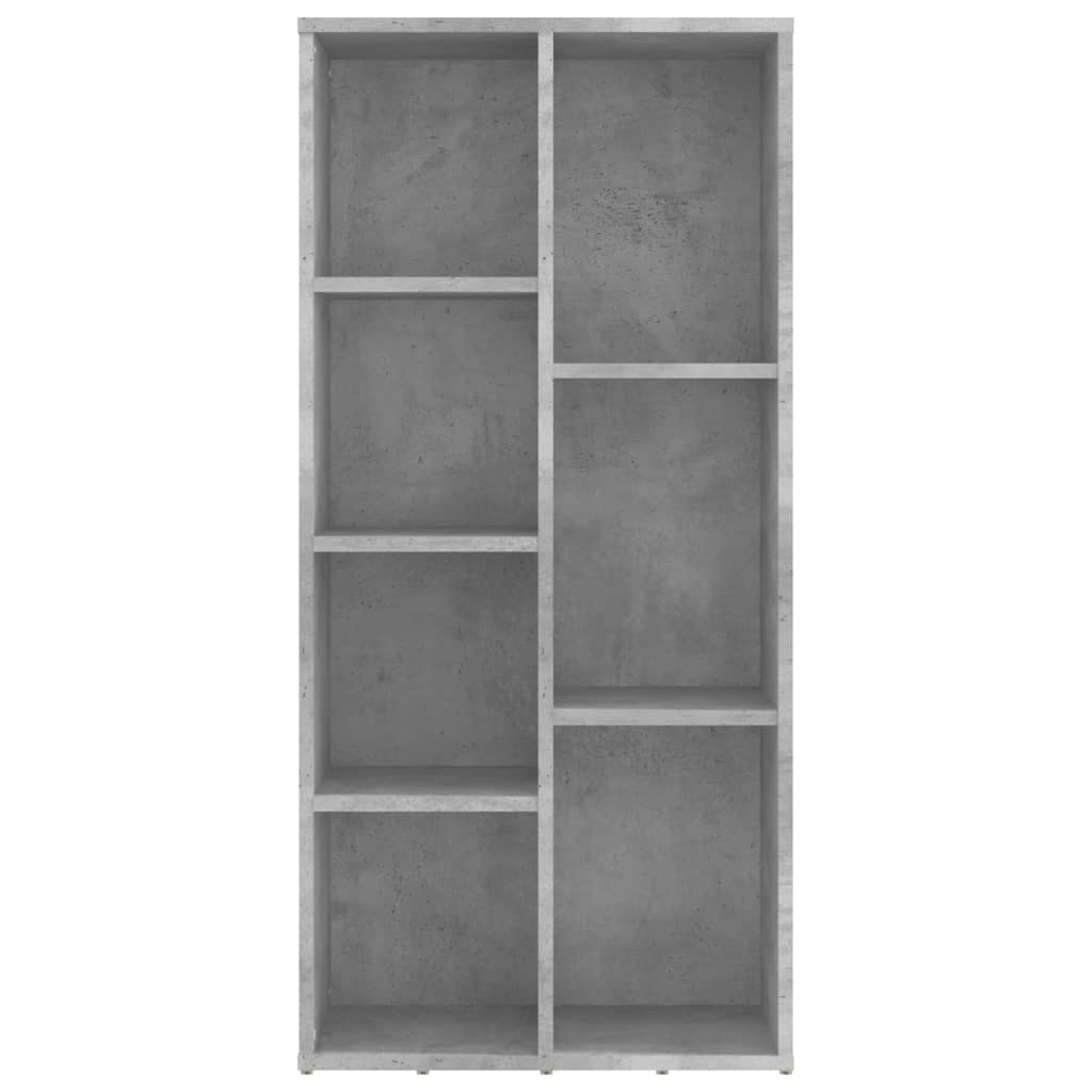 bogreol 50x25x106 cm konstrueret træ betongrå