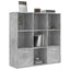 bogreol 98x30x98 cm konstrueret træ betongrå