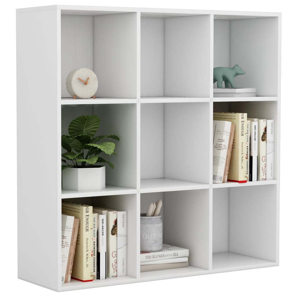 bogreol 98x29x97,5 cm konstrueret træ hvid