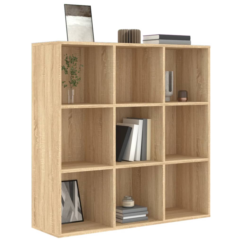 bogreol 98x29x97,5 cm konstrueret træ sonoma-eg