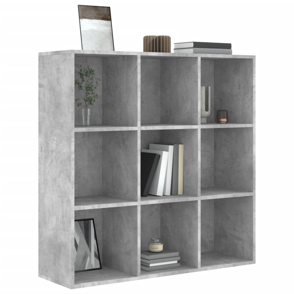 bogreol 98x29x97,5 cm konstrueret træ betongrå